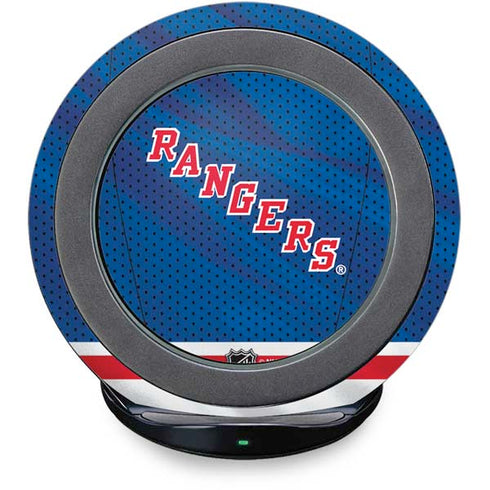 NHL New York Rangers Home Jersey Fast Charge Wireless Charging Stand Skin
